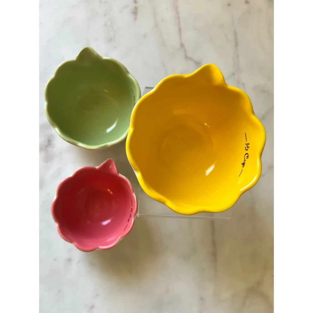 The Pioneer Woman Nesting Measuring Cups Red Set 3pcs, Missing 1 cup